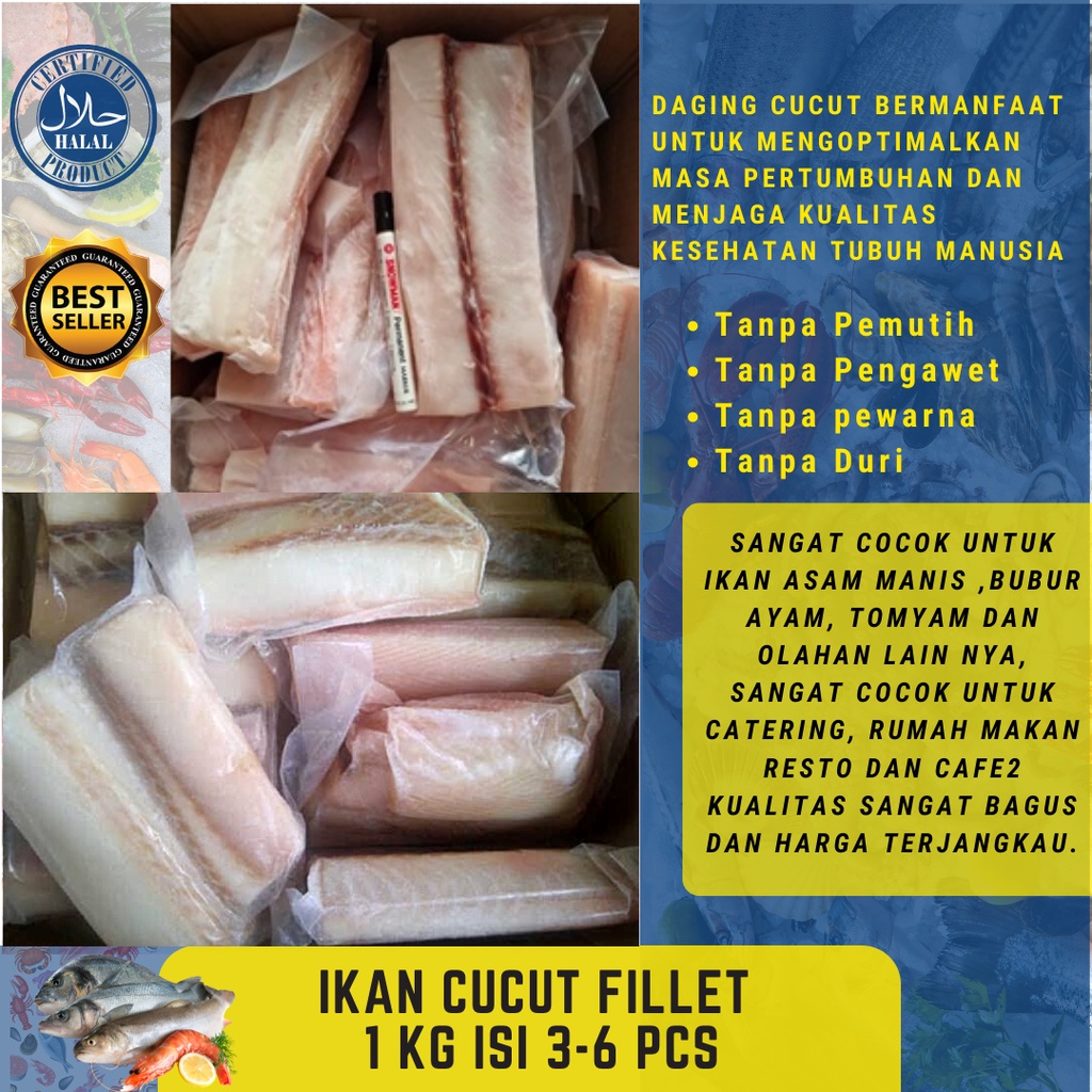 Ikan Cucut Fillet Beku Frozen kemasan 1 kg