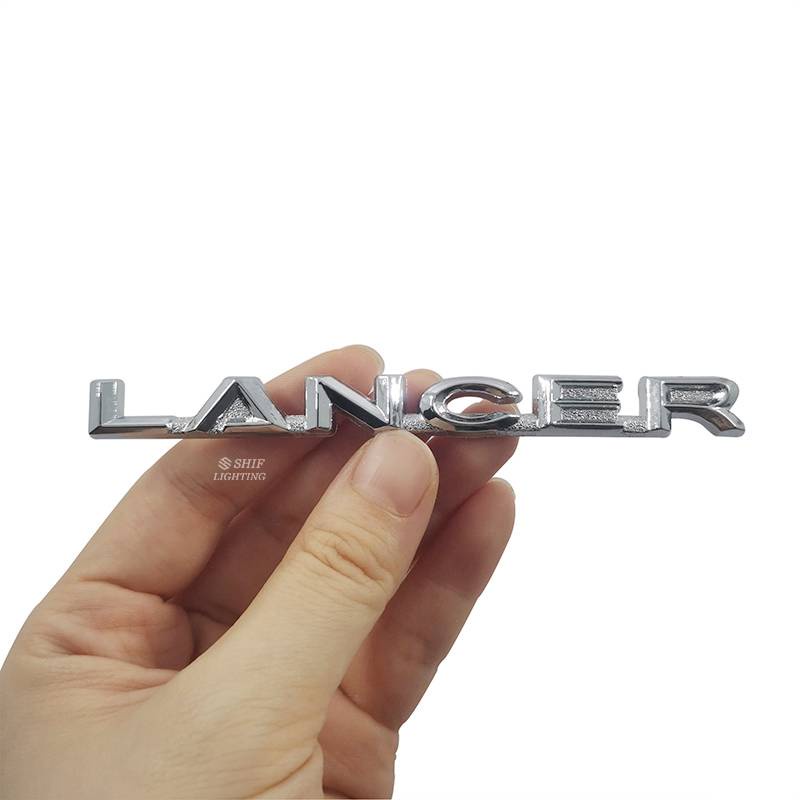 1x ABS Chrome LANCER Logo Mobil Auto Rear Trunk Emblem Stiker Badge Decal Untuk MITSUBISHI LANCER