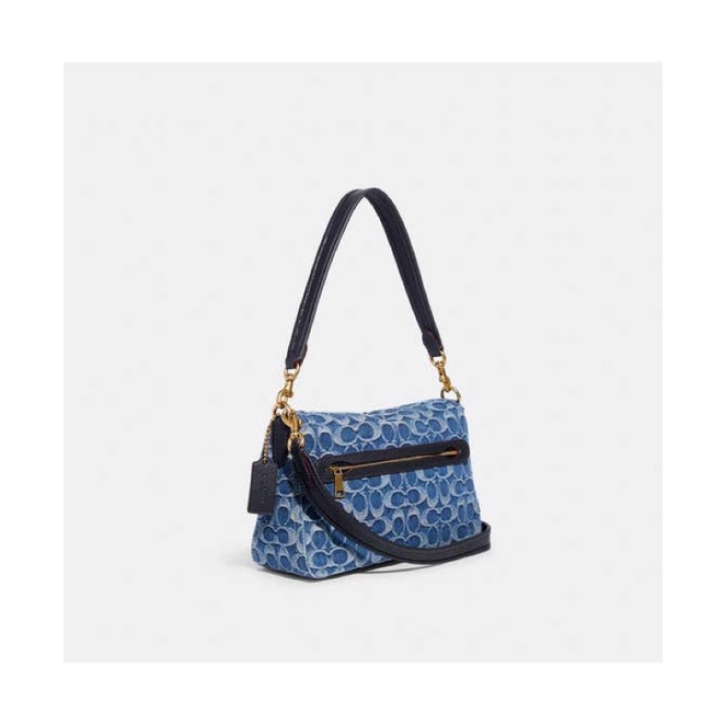 Coach Soft Tabby Shoulder Bag In Blue Chambray (CA105)