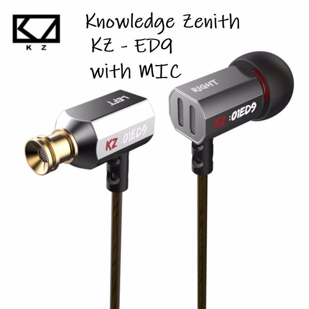 KZ- ED9 - Knowledge Zenith Moving Coil In-Ear Earphones 3.5mm with Mic