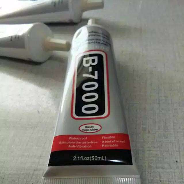 Lem payet/lem logo/lem aplikasi bordir/lem B-7000 50gram