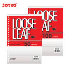 

Loose Leaf B5 50 / 100 lembar / kertas refill binder 26 holes Joyko