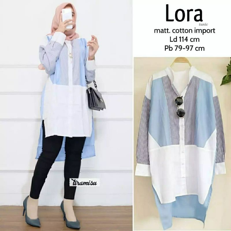 Lora Tunic, TUNIK WANITA CANTIK MODIS FIT XXL BAHAN KATUN IMPORT LD 114 TERMURAH TERLARIS OOTD