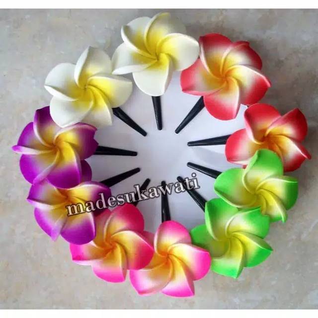 Jepit bunga 1set Bunga kamboja isi 10pcs