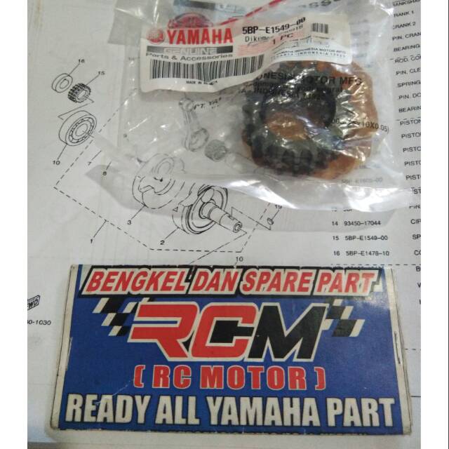 Gear ger kamprat keteng bawah scorpio cam chain original yamaha asli