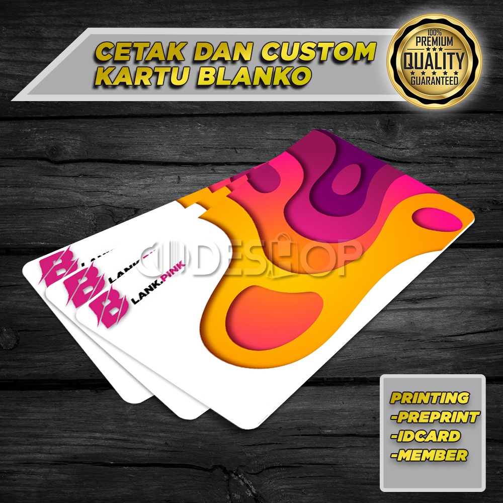

Pre-Printed Card Custom Kartu Blanko Bahan PVC Premium