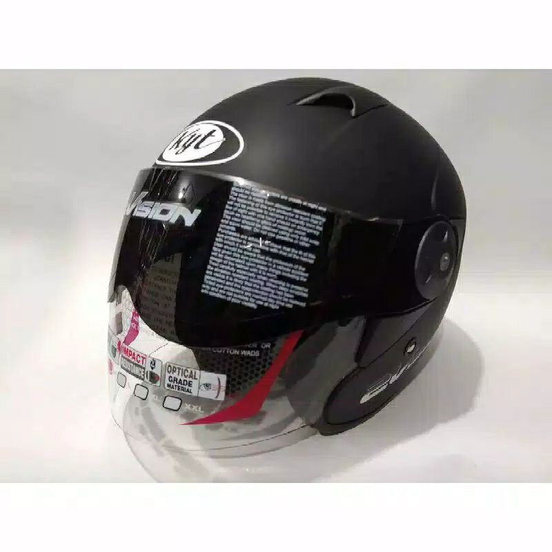 kyt 2vision hitam doff