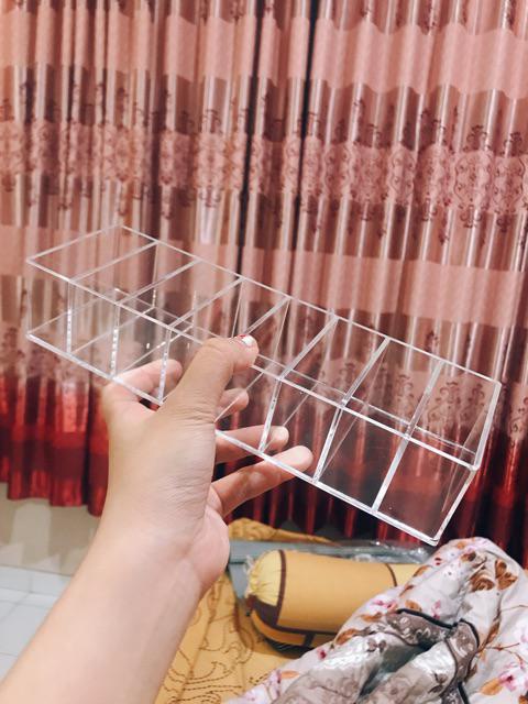 Acrylic Tempat Bedak 8kotak, Acrylic Cussion Organizer , Akrilik
