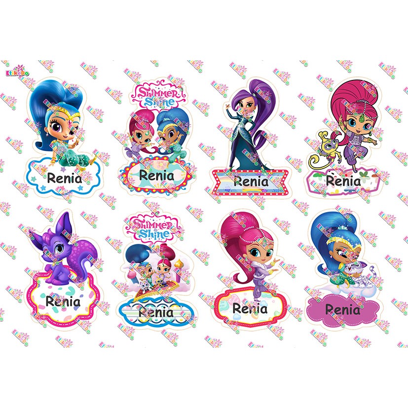 

LABEL NAMA SHIMMER SHINE 32 STIKER - ANTI AIR/LUNTUR -4 Nama SH1XL4