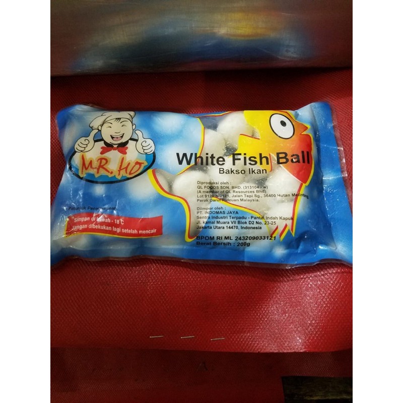 

mr ho white fish ball , baso ikan 200 gr