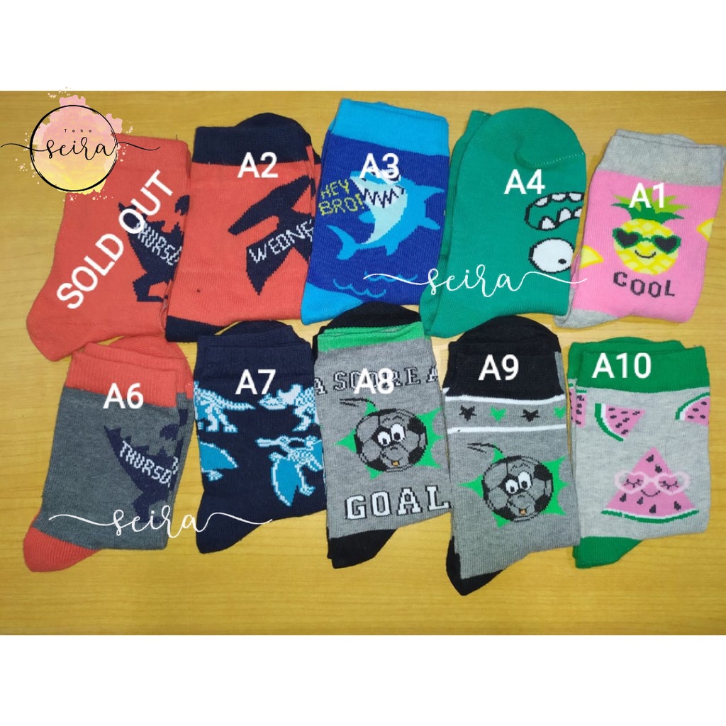 [BISA COD] Kaos Kaki Anak Motif Grd.A