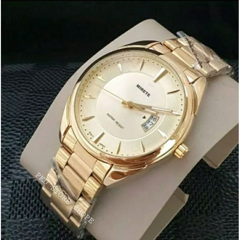 Jam Mirete Original Model klasik Stainlees Steel Elegan | Pria | Tanggal Aktif Free Box Dan Batrai_ Anti Air Jam Tangan Pria Mirete Original FREE BOX_JAM TANGAN Import Model ALB JNS JSMIN mewah COD