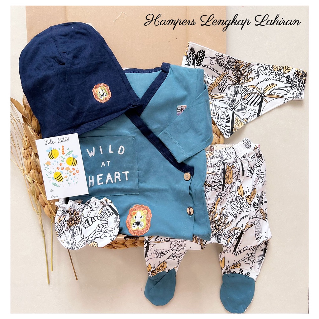 BEAR / TIGER SET HAMPERS BAJU MERAH / FULL SET LEO giftset lahiran kado bayi 1 bulan baju one month jumper bayi baju anak laki  cewe