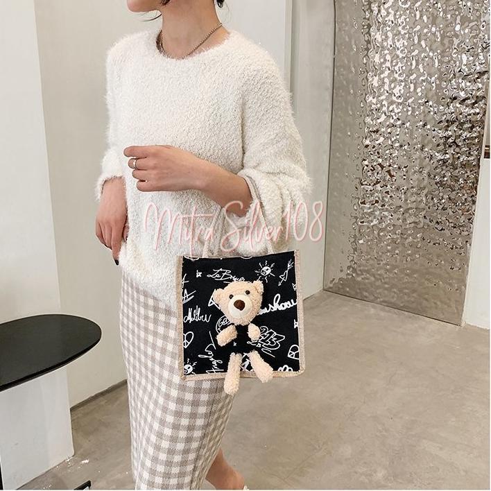 [MS108] TSS 05 - TAS BONEKA BERUANG 3D / TAS IMPOR MURAH / TAS MOTIF BONEKA BERUANG BEAR ‣ MKD.46