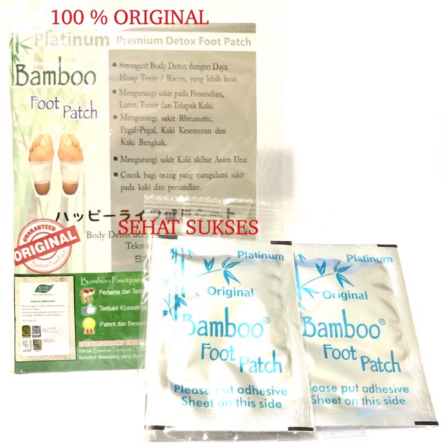 PLATINUM BAMBOO FOOT PATCH ~ BODY DETOX