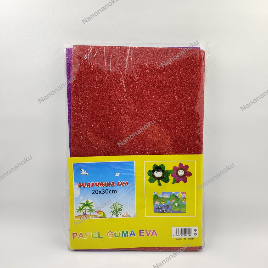 Busa Glitter Art Foam 20x30 cm Craft DIY Kerajinan