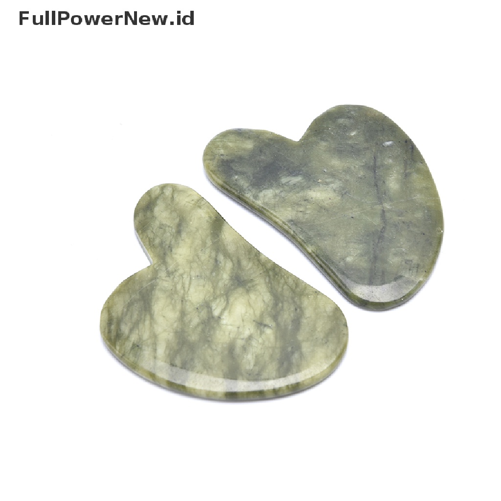 [Full] Natural Green Jade Stone Gua sha Massage Tool for face GuaSha Massager Board .