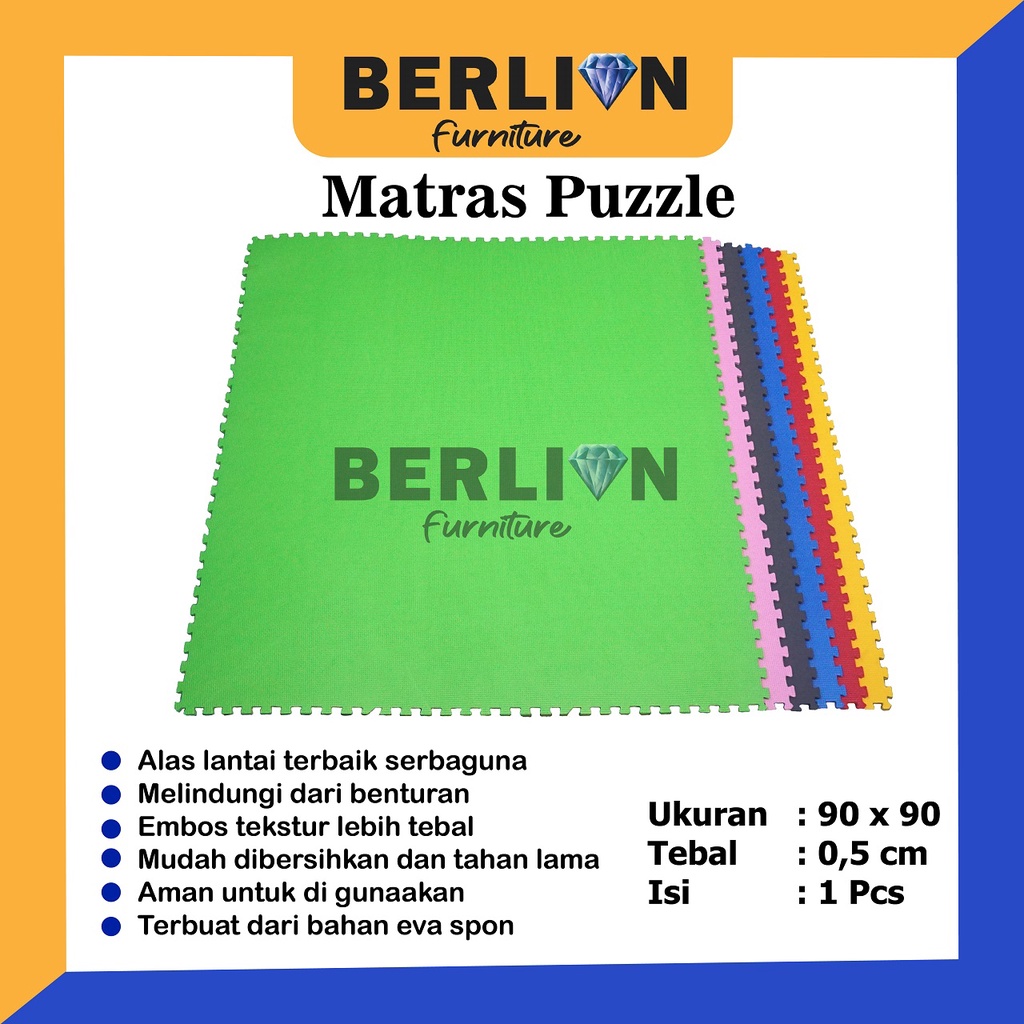 Matras Puzzle 90 x 90 Tbl 0,5 Cm isi 1 Pcs / Alas Lantai / Playmat / Tikar / Karpet / Alas Bermain anak