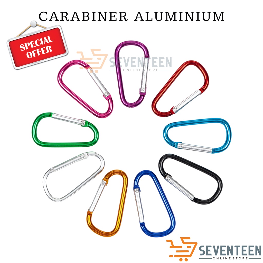 SEVENTEEN CARABINER KARABINER GANTUNGAN KUNCI SERBAGUNA SNAPHOOK DOGCLIP GANTUNGAN KAIT KUNCI KAITAN
