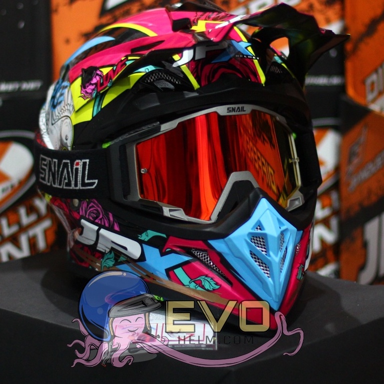 HELM JPX CROSS_FOX1 SERI X28 - SUPER BLACK + GOOGLE SNAIL (ONGKIR 2 KG) HELM JPX X28 MOTIF MERPATI ROSE JPX UNGU MAGENTA ORIGINAL HELM CROSS JPK JPX TRAIL ADVENTURE HELEM JPX HELM JPX TERBARU