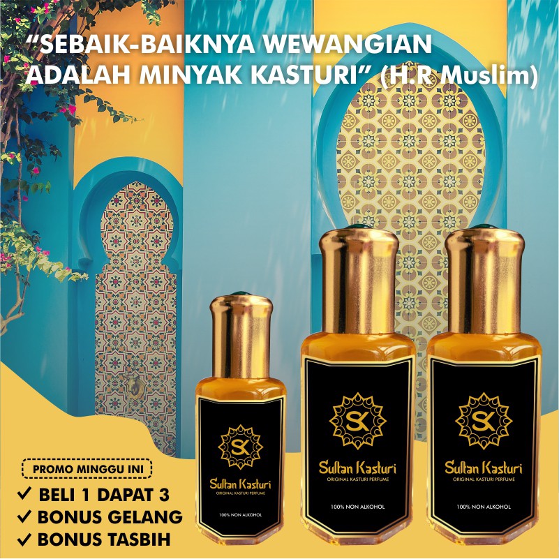 (BISA COD) Minyak Wangi Sultan Kasturi 100% Asli - Minyak Wangi Kasturi Asli