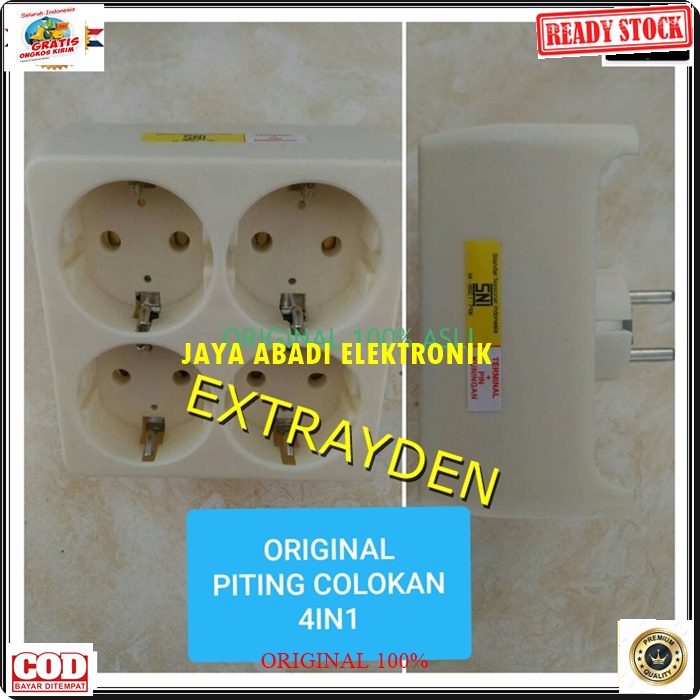 G217 STOP KONTAK COLOKAN LISTRIK 4 LUBANG PITING TERMINAL PENAMBAH CABANG BISA UNTUK TEMBOK LEBIH PRAKTIS DAN MUDAH DIPASANG KUNINGAN TIDAK CEPAT PANAS AWET HARA TERJANGKAU  terminal steker kepiting piting stop kontak setrum multifungsi universal tahan