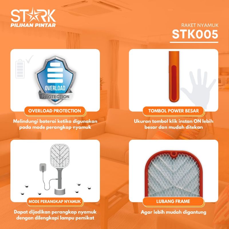 Raket Nyamuk Stark Hammer STK-005