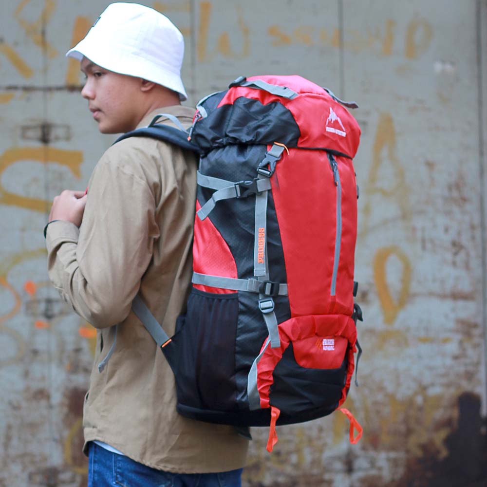 Justrue Lepus Tas Gunung 60 Liter Ransel Keril 60L Merah 120