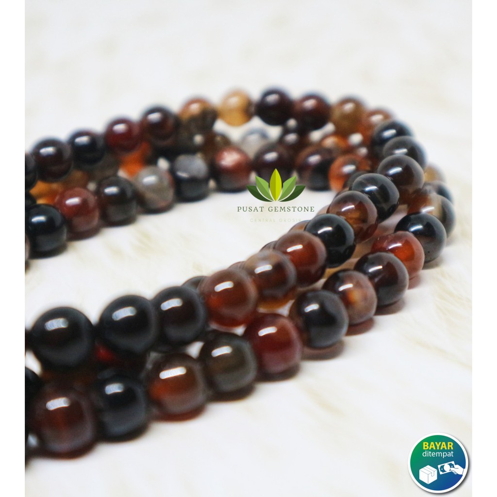 Tasbih Batu Akik Sulaiman 99 Butir 8 mm