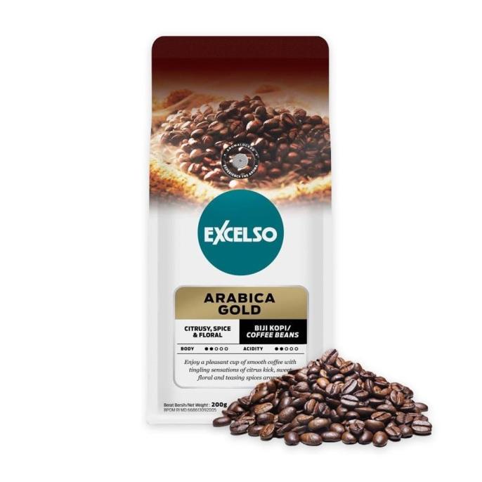 

[ COD ] Excelso Kopi Arabica Gold Biji 200G TERBARU Kode 1028