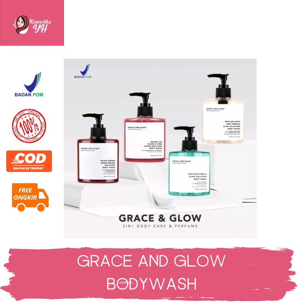 GRACE AND GLOW BODY WASH SABUN MANDI GRACE AND GLOW BLACK OPIUM SABUN PEMUTIH BADAN  SABUN MANDI SAB
