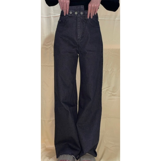 Celana Kulot Boyfriend Highwaist Kancing Samping Ada 3 Model Kekinian + Potong Bawah Murah LightGrey