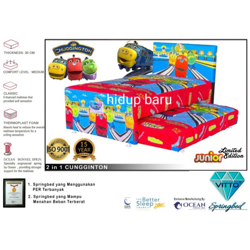 SPRINGBED SORONG VITTO by OCEAN / SPRING bed dORONG KARAKTER ANAK / tempat tidur doraemon princess