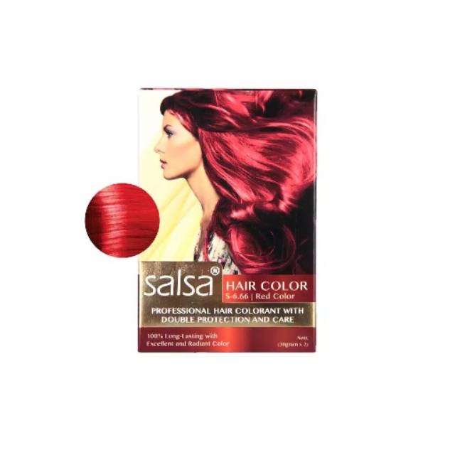  S 666 RED COLOR SALSA HAIR COLOR SEMIR  RAMBUT  SALSA 