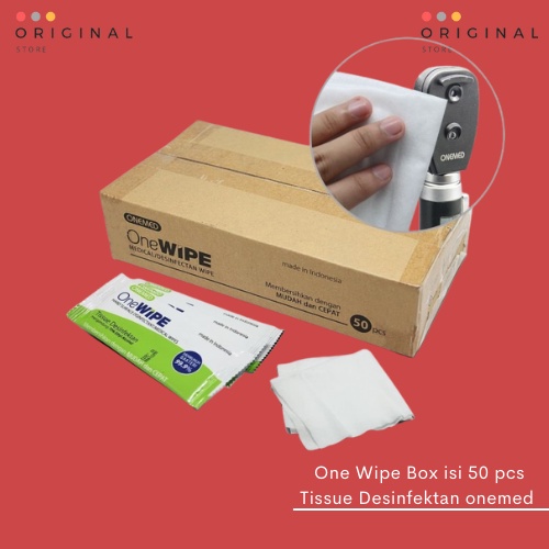 TERLARIS One Wipe Box isi 50 pcs Tissue Desinfektan onemed