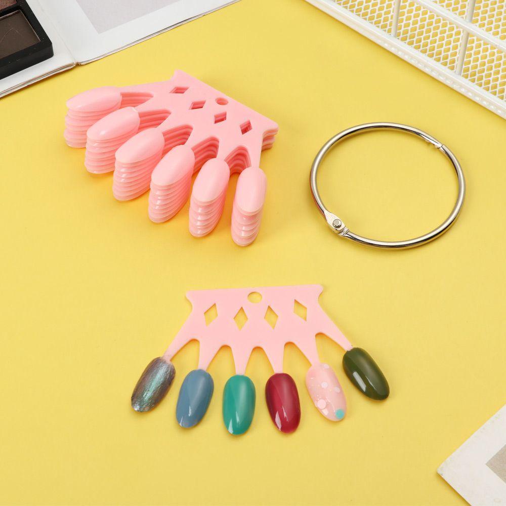 R-flower Nail Tips Kartu Warna Fashion Gesper Cincin Papan Latihan DIY