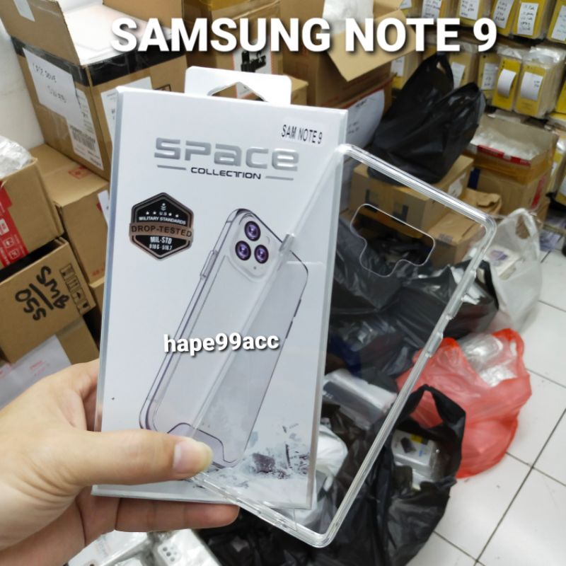 Samsung Note 9 premium clear case space Military