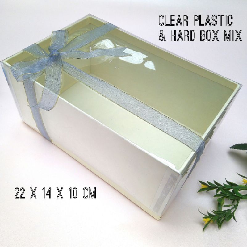 Kotak Kado / Hampers / Hard Gift Box Tutup Transparan