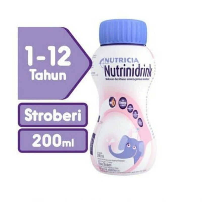 Susu Nutrinidrink cair rasa stroberi 200ml