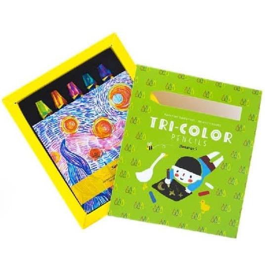 

(BISA COD) Joan Miro Tri Color Woodless Pencil 5 pcs pack color pencil pensil mew CUCI GUDANG Kode 1106