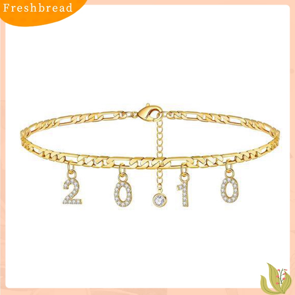 Terlaris Year 2006-2014 Number Pendant Anklet Chain Adjustable Bracelet Birthday Gift