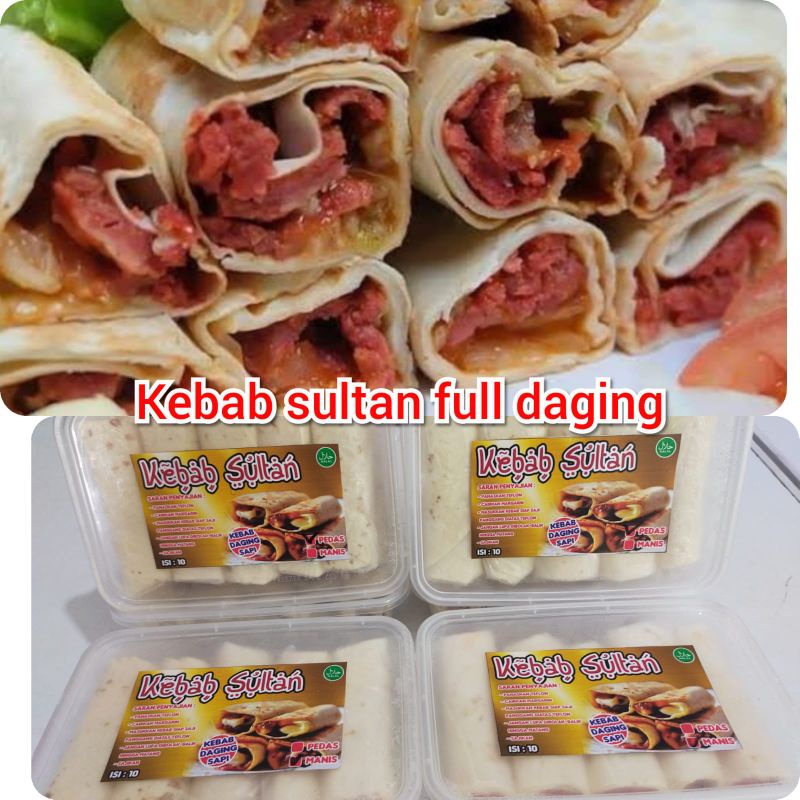 

kebab frozen full daging isi 10 pcs kemasan box cantik daging premium