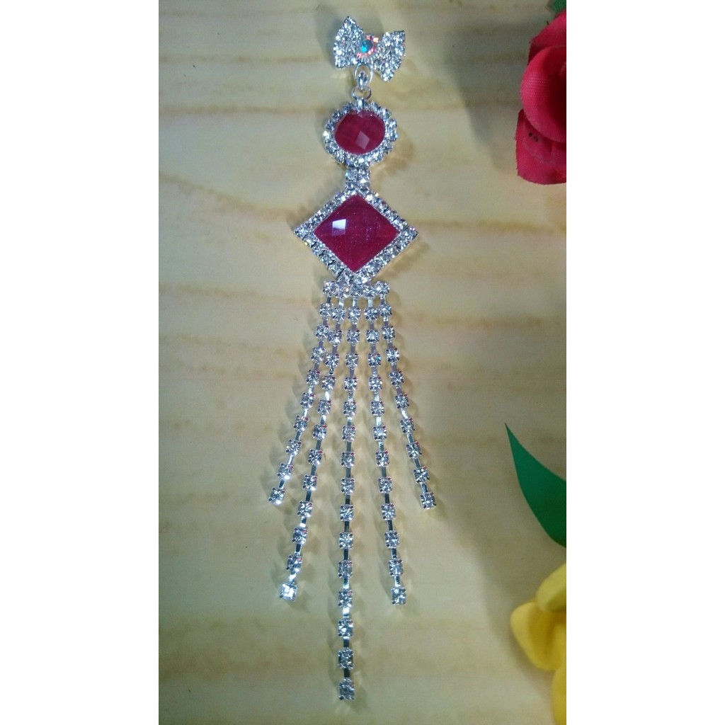 Bros Dagu Panjang Merah Aksesoris Hijab