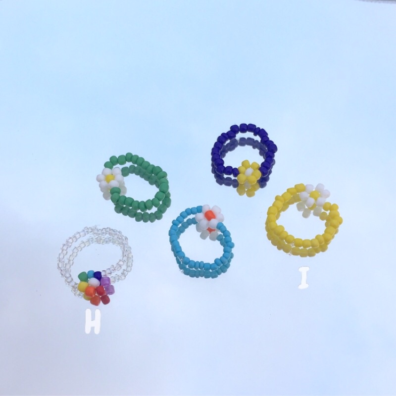 (VOL 5) Cincin Manik | Flower Bead Rings Custom