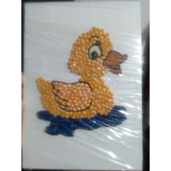 

kolase biji bijian gambar bebek prakarya sekolah