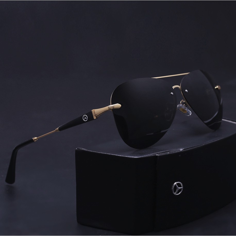 Kacamata Sunglass Fashion Cool Mewah Mercedes Benz Aviator Pilot Premium UV Protect Glasses