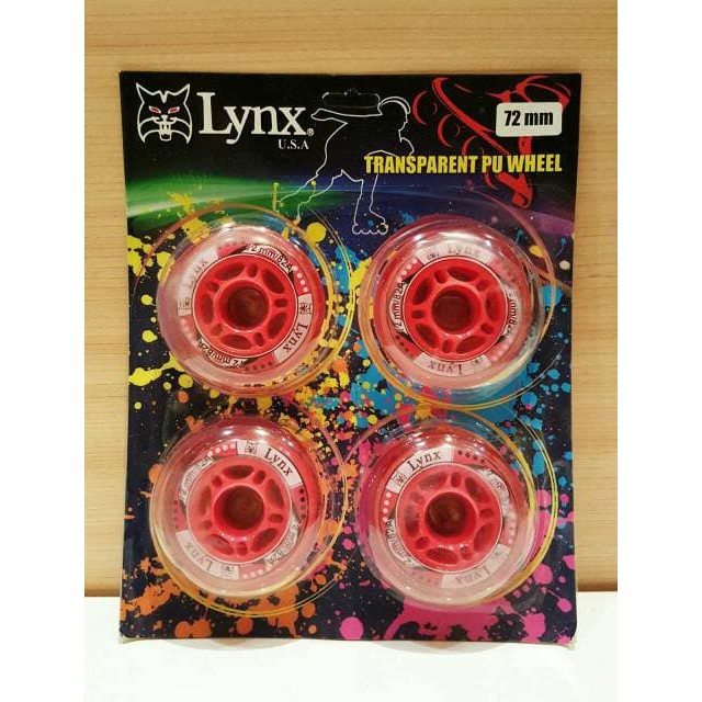 Roda Sepatu Roda PU Transparent LYNX size 72