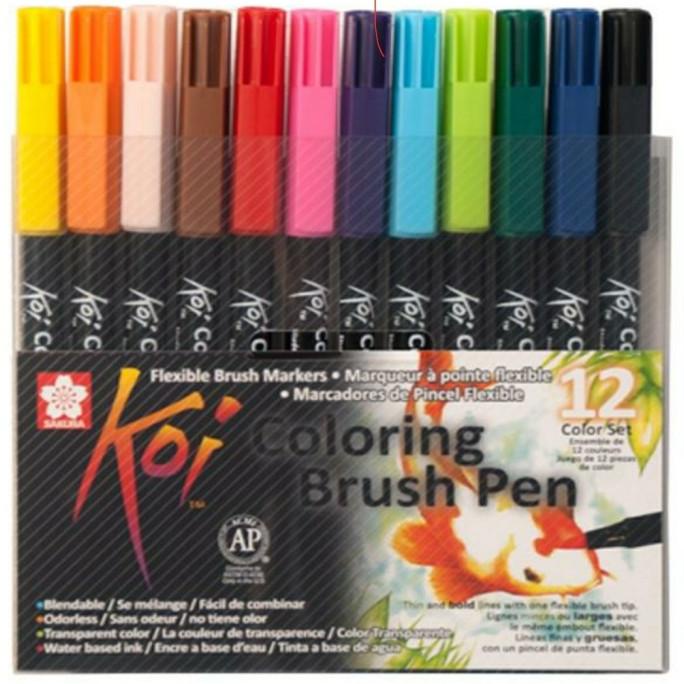 

[[COD]] Sakura Koi Coloring Brush Pen Set 12 BERGARANSI Kode 1049