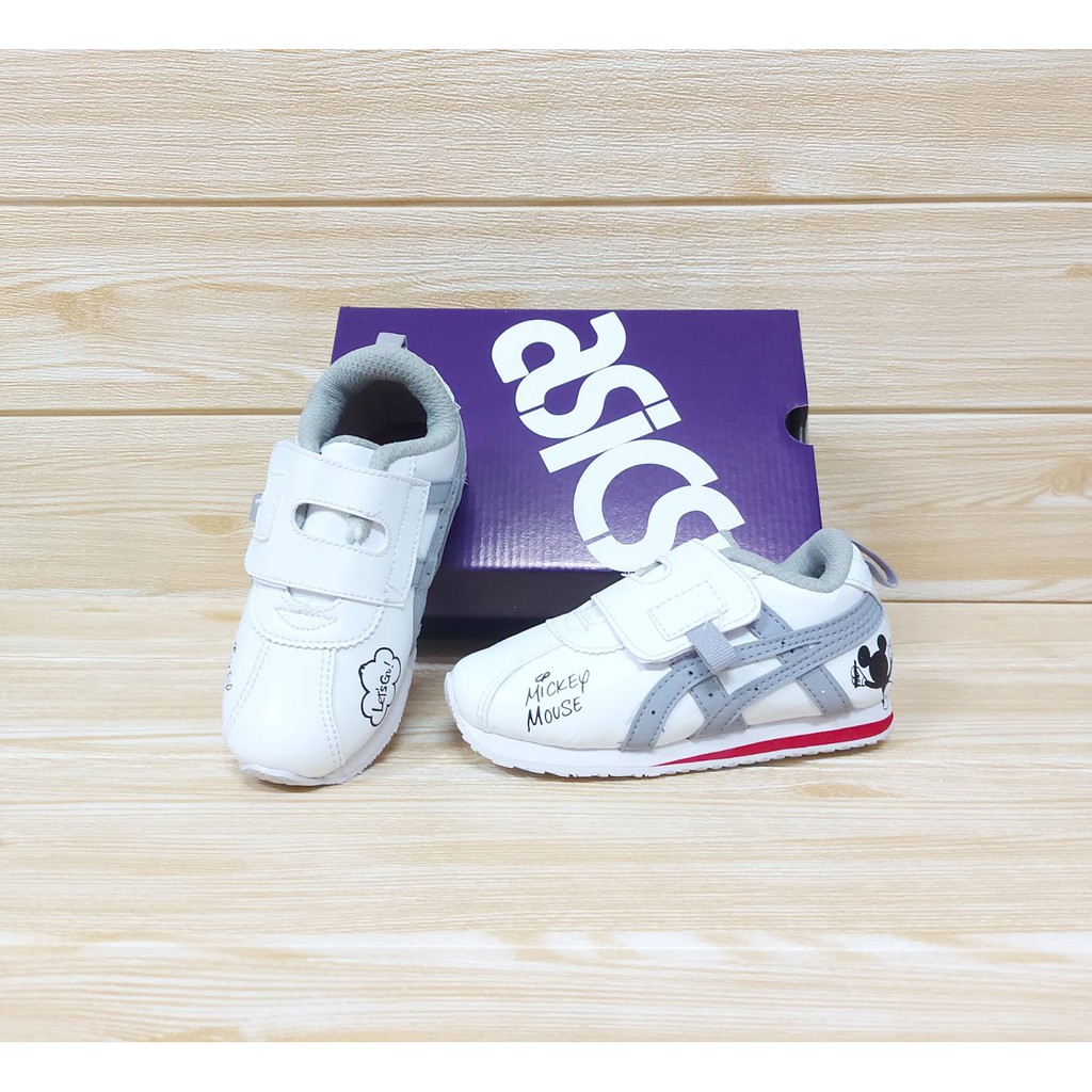 SEPATU SNEAKER ANAK PEREMPUAN CEWEK SLIP ON VELCRO MOTIF MICKEY MOUSE SIZE 24-33