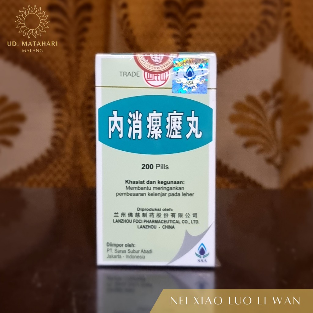 NEI XIAO LUO LI WAN | SARAS SUBUR ABADI (SSA) | OBAT HERBAL CINA UNTUK MERINGANKAN PEMBESARAN KELENJ